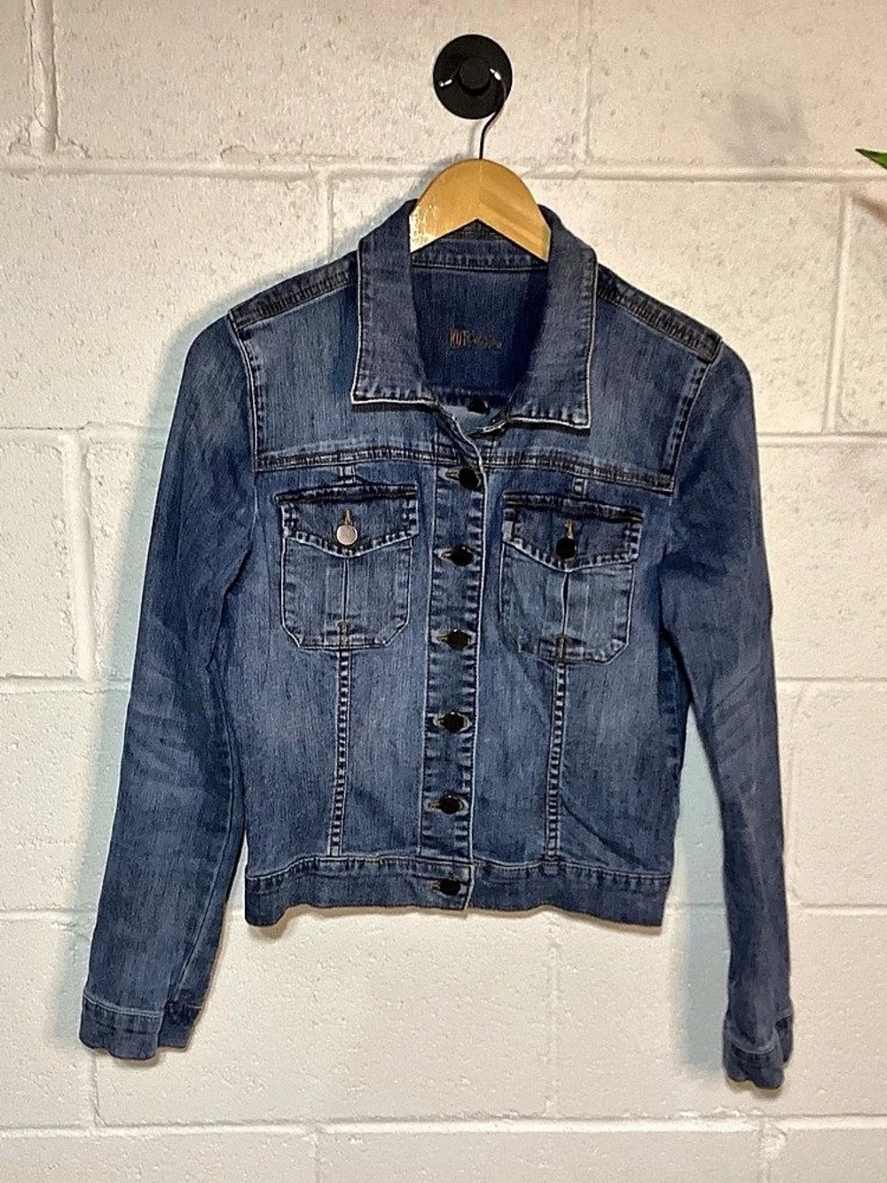 KUT from the Kloth Women's Denim Jacket in Blue Like New